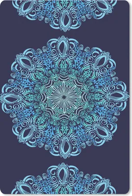 Produktbild von MuchoWow® Mauspad Mousepad Mandala - Blau - Muster 18x27 cm - Mousepads - Maus Mat - Pad - Mausunterlage