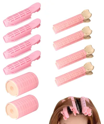 Image de Lot de 10 pinces à cheveux pour plus de volume, pinces à cheveux volumateurs, bigoudis à pince, pinces à cheveux volumateurs, bigoudis adhésifs, bigoudis pour plus de volume