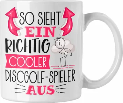 Produktbild von Trendation - So Sieht Ein Richtig Cooler Discgolf-Spieler Aus Geschenk Tasse Lustiger Spruch Geschenkidee (Weiß)
