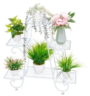 Image de Support pour plantes en métal, idéal pour l'intérieur et l'extérieur, avec un design élégant