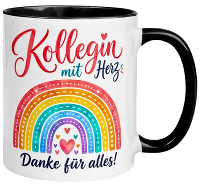 Produktbild von Tasse Kollegin – „Kollegin mit Herz - Danke für alles“ – Geschenk Abschied Arbeitskollegin