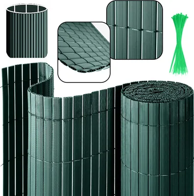 Immagine prodotto di TolleTour 140x400cm schermo per la privacy schermo per la privacy in PVC di bambù recinto per la privacy del giardino recinto per il balcone frangivento rivestimento del balcone, verde