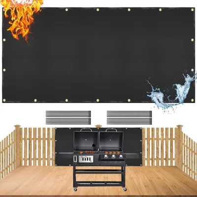 Productafbeelding van Vuurvast Hitteschild voor Muur Achter Grill - Waterdicht en Beschermend Scherm (3 'x6')
