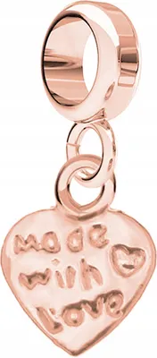 Immagine prodotto di Ciondolo a forma di cuore placcato oro con iscrizione "Love", argento 925