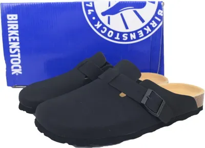Produktbild von Birkenstock Boston Soft Footbed Clog Schwarz Glattleder