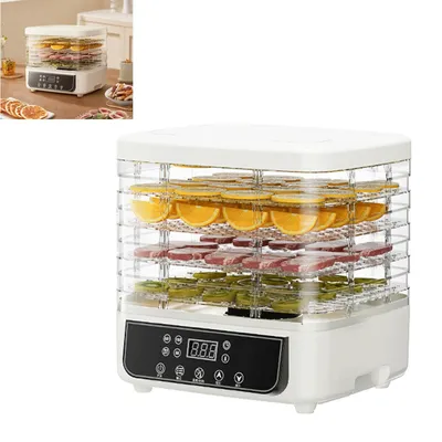 Produktbild von Dörrautomaten, Dörrautomat, 160W, Dörrgerät, Dehydrator, Trockner, Timer und Temperaturregler, 5 Etagen, für Pilze/Gemüse/Früchte-Champignons