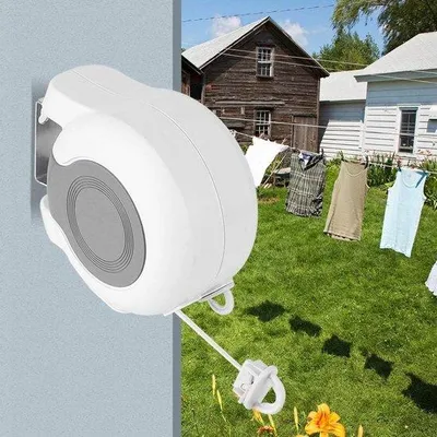 Produktbild von Famanu Wäscheleine aus ABS für den Innen- und Außenbereich - Einfach zu installieren und platzsparend