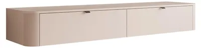 Produktbild von Hängender TV-Schrank SAGE Kaschmir 180 cm mit abgerundeten Seiten und schwarzen Griffen