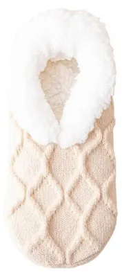 Produktbild von Kuschelsocken Stoppersocken Damen Flauschig Warm Antirutsch Weich Wintersocken Plüsch Haussocken Bettsocken 35-40 Aprikose