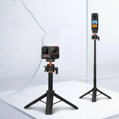 Produktbild von INF Magnetisches Schnellspann-Selfie-Stick-Stativ – Tragbares ABS Mini-Stativ, kompatibel mit Insta360 X5 und Ace Pro 2, 360° Kugelkopf, wasserdicht