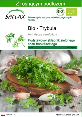 Zdjęcie produktu dla SAFLAX - Bio - Trybula - 800 Nasiona - Z podłożem uprawowym wolnym od zarazków - Anthriscus cerefolium