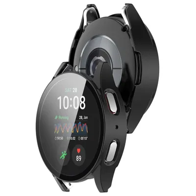 Produktbild von Etui ze szkłem do zegarka Bizon Case+Glass Watch do Galaxy Watch 7 40 mm, czarne
