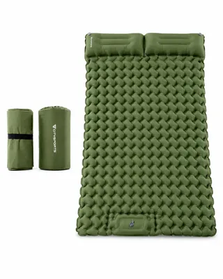 Produktbild von CITYSPORTS Selbstaufblasende Camping Isomatte, aufblasbare Luftmatratze Camping mit Kissen und Fußpumpe,Outdoor Schlafmatte für Zelt SUV Reisen