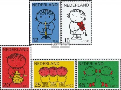 Produktbild von Briefmarken Niederlande 1969 Mi 928-932 (kompl.Ausg.) postfrisch Für die Kinder
