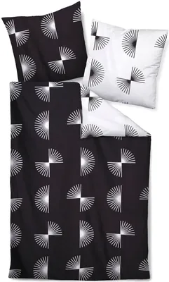 Produktbild von Janine Mako-Satin Bettwäsche J.D. 87073 schwarz 135x200 cm + 80x80 cm