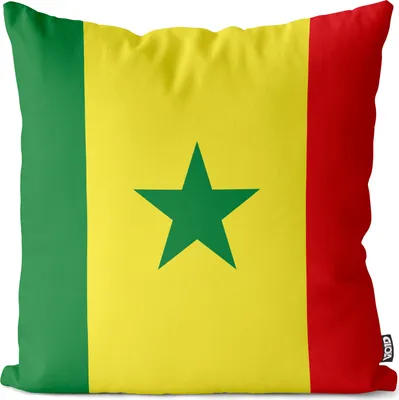 Produktbild von VOID Senegal EM 2024 Fussball Europameisterschaft Polyester Kissenbezug Flagge Fahne Fan-Kissen Kissenhülle Outdoor