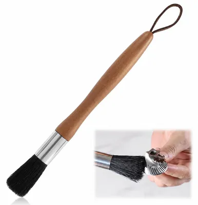 Barista-Borstel aus Buchenholz mit Aufhängeschnur, 22 cm