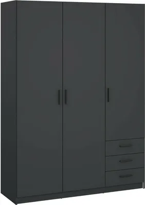 Immagine prodotto di Dmora Guardaroba 3 Ante Simeon 49.8x147 cm Grigio, Appendiabiti 3 Ante
