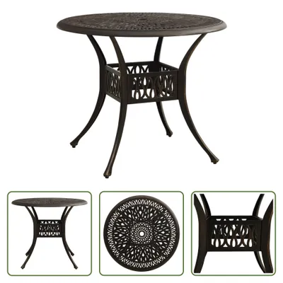 Immagine prodotto di The Living Store tavolo da giardino bronzo 90x90x74 cm in fusione di alluminio
