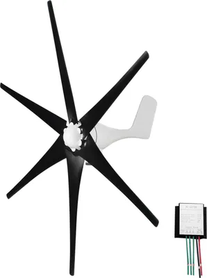 Produktbild von Windturbinengenerator-Kit, 400 W, 12 V, mit 5/6 Fluegeln, Hybrid-Laderegler, 2,0 m/s Startwindgeschwindigkeit, Windkraftgenerator fuer Aussenposten, meteorologische Kommunikation, Basisstationen, Autobahnen