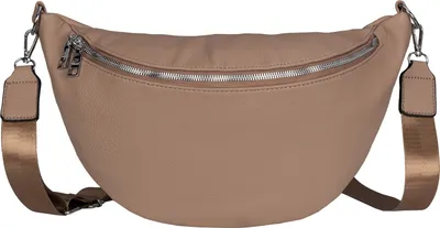 Produktbild von Bauchtasche (BV414) Umhängetasche Crossbody-Bag Hüfttasche Kunstleder Italy-Design KHAKI