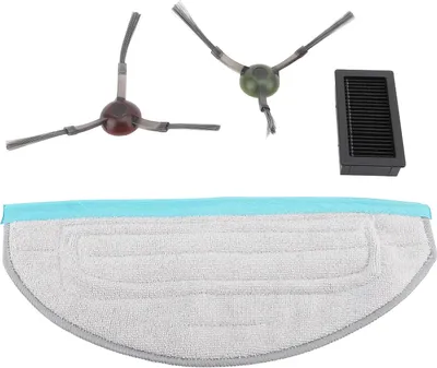 Imagen del producto de Kit de accesorios de repuesto para el robot aspirador Yeedi CC Cube: incluye: paño de limpieza de tela no tejida, filtro, cepillo lateral y bolsa para el depósito de polvo. Piezas de repuesto