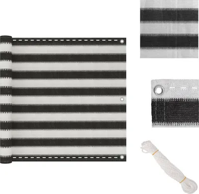 Produktbild von vidaXL Balkon-Sichtschutz HDPE 90x500 cm Anthrazit und Weiß -  Sonnenschirme & Sonnenschutze