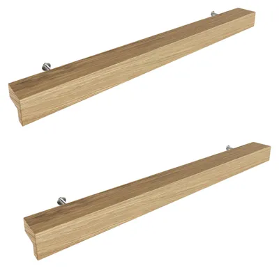 Produktbild von Sossai Holz Möbelgriffe aus Eiche | GAH01 | Lochabstand 192mm, Länge 272mm, 2 Stück