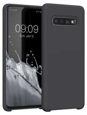 Produktbild von kwmobile Handyhülle für Samsung Galaxy S10 Hülle - Case Silikon - Kabelloses Laden - Schutzhülle Cover in Schwarz matt