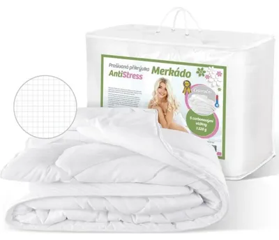 Immagine prodotto di Coperta Merkado AntiStress, tutto l'anno , 220x200, 1320 g - Bianco - 220x200