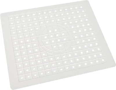 Produktbild von Weiße, wabenförmige Silikon-Spülbeckenmatte, zuschneidbar, für Besteck/Gläser.
