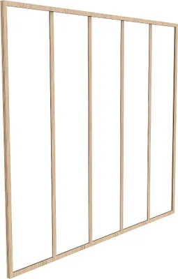 Produktbild von Pulverbeschichtete Aluminium-Glaswand 150 x 130 cm - Natürliches Licht - BAYVIEW