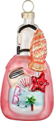 Produktbild von Christbaumschmuck Reisekoffer Figur 8,5cm Glas Rosa