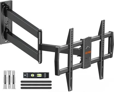 Immagine prodotto di Supporto da parete per TV ELIVED con braccio articolato extra lungo (813 mm) per la maggior parte dei televisori da 37-75 pollici fino a 45 kg; supporto da parete inclinabile, orientabile e girevole per TV con VESA max. 600 x 400 mm