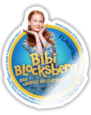 Produktbild von Spreadshirt Bibi Blocksberg Film Große Hexentreffen Flauipaui Sticker Aufkleber, 10 x 10 cm, Weiß glänzend