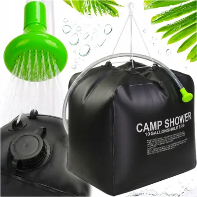 Obrázek produktu pro Velká Solárně Ohřívaná Turistická Sprcha Pro Kempování A Tábření, 40 L