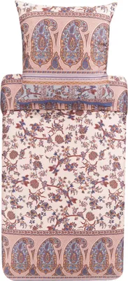 Produktbild von Bassetti Mako-Satin Bettwäsche-Garnitur Genova Farbe Beige-41 Größe 155x220 + 1x 80x80  100% Baumwolle