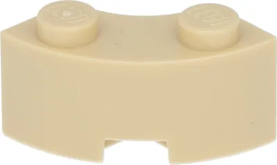 Produktbild von 4x Lego Brunnen Stein 2x2x1 beige gebogen Makkaroni rund Ecke 3063b 85080