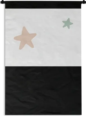 Produktbild von MuchoWow® Wandteppich Wandbehang Sterne - Pastell - Mädchen - Jungen - Kinder 90x67.5 cm Tapisserie Dekoration Wandtuch - Fototeppich - Wand-Skulpturen