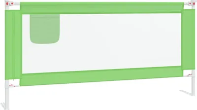Image de vidaXL Barrière de sécurité pour jeune enfant Vert 190x25 cm Tissu