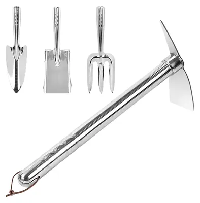 Produktbild von 4-teiliges Gartengeräte-Set aus Edelstahl
