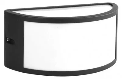 Außen-Wandleuchte Alu schwarz 13x25x12 cm IP44 E27