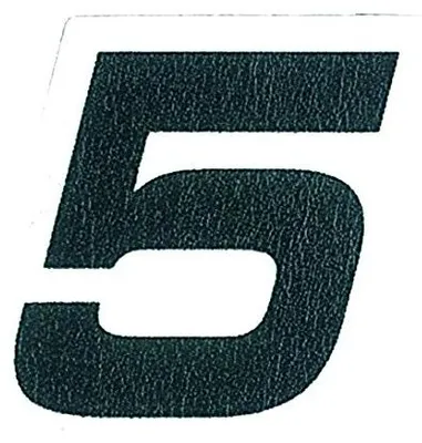 Obrázok produktu pre Číslo 5, nálepka na textil, čierna farba