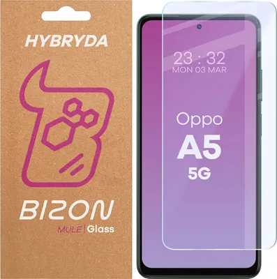 Produktbild von Flexibles Hybridglas für Oppo A5 5G, Bizon Glass Mule