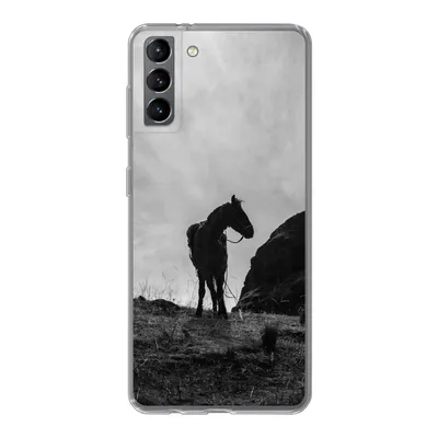 Produktbild von MuchoWow® Handyhülle Schutzhülle Hülle für Samsung Galaxy S21 Plus Pferd - Wolken - Wiese Silikon Softcase Handy Hülle - Handy-Tasche