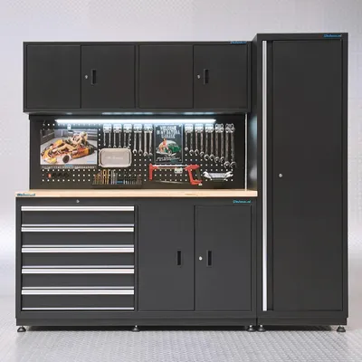 Productafbeelding van Werkbank garage 160 cm met zijkast