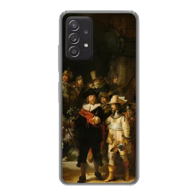 Produktbild von MuchoWow® Handyhülle Schutzhülle Hülle für Samsung Galaxy A53 5G Die Nachtwache - Gemälde von Rembrandt van Rijn Silikon Softcase Handy Hülle - Schutzabdeckung