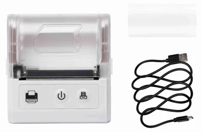 Immagine prodotto di Mini stampante termica portatile per scontrini, connessione USB-BT, 2 pollici (57 mm), wireless, alta velocità, con 1 rotolo di carta integrato, per la vendita al dettaglio e nei ristoranti