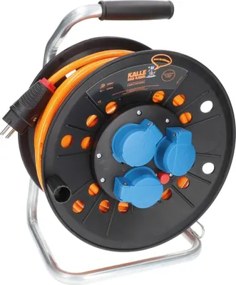 Produktbild von Kalle Kabeltrommel Schuko 2,5 mm² Extreme Signal Orange IP44 25 Meter