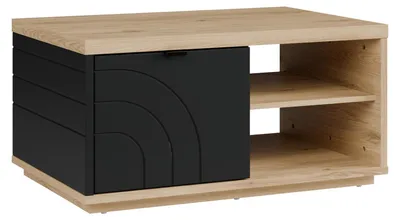 Produktbild von Furniture24 Couchtisch Auriquet Cftt5243-Q363 Kaffetisch Wildeiche Natur / Schwarz